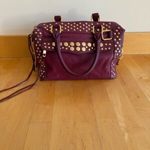 Studded Burgundy Handbag